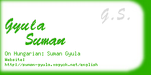 gyula suman business card